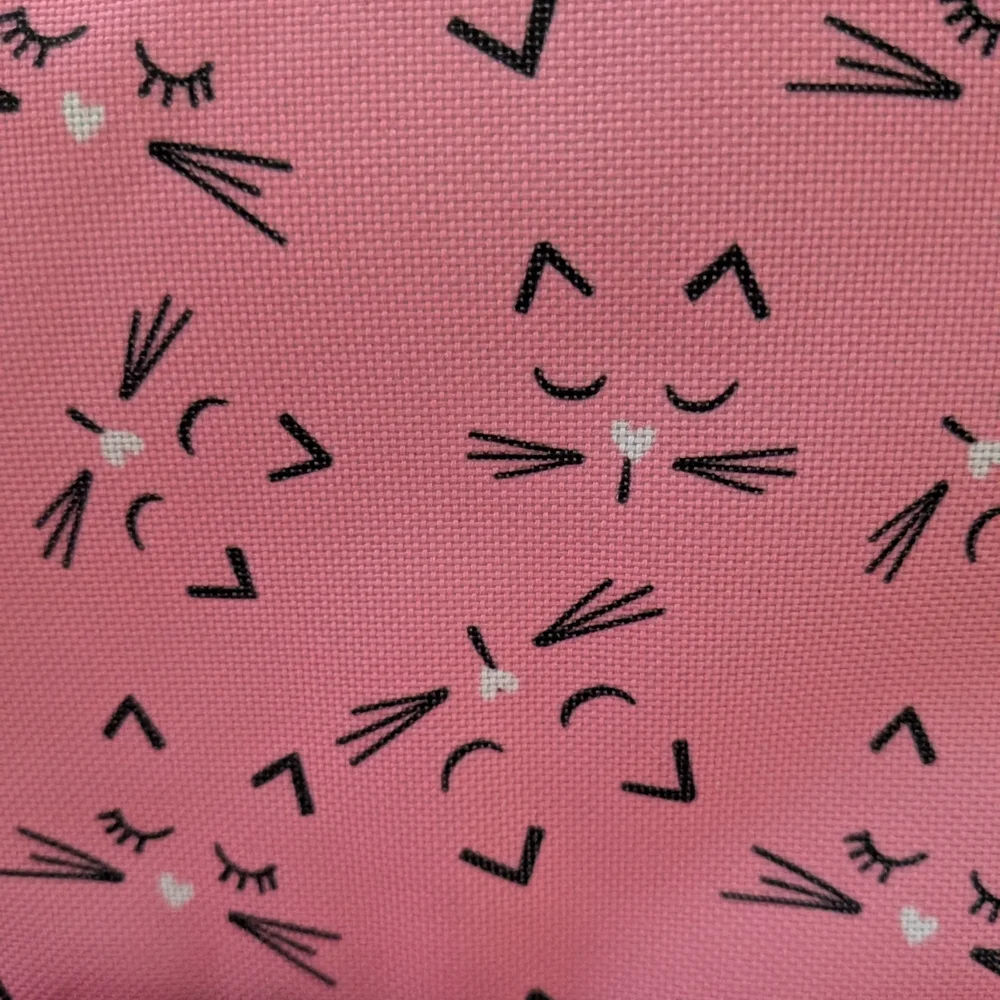 Girls' Two Girls Accessories Cat Print Backpack Pink/Black